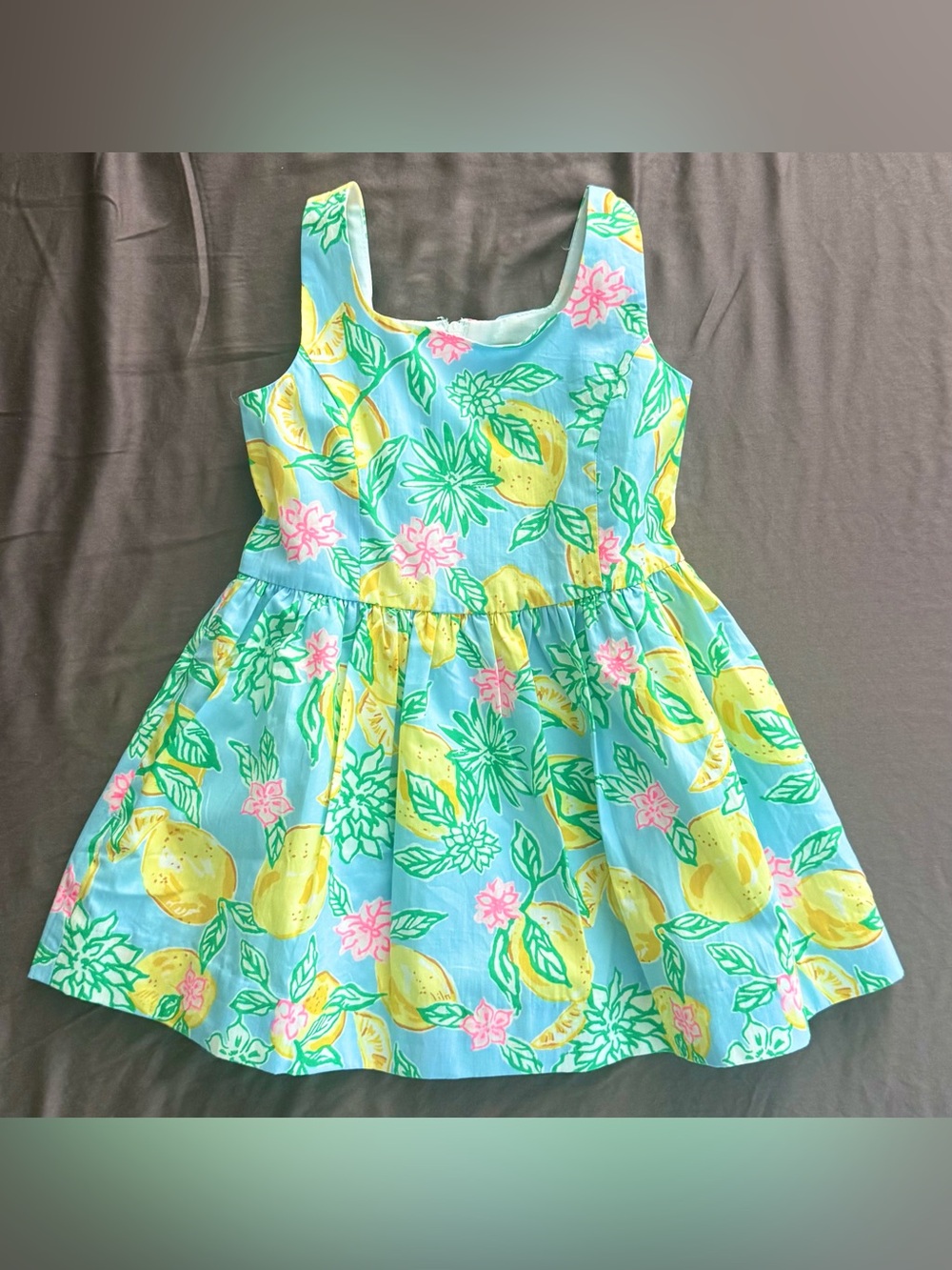 NWT Lilly Pulitzer Blue Lemon Floral Sundress 2T